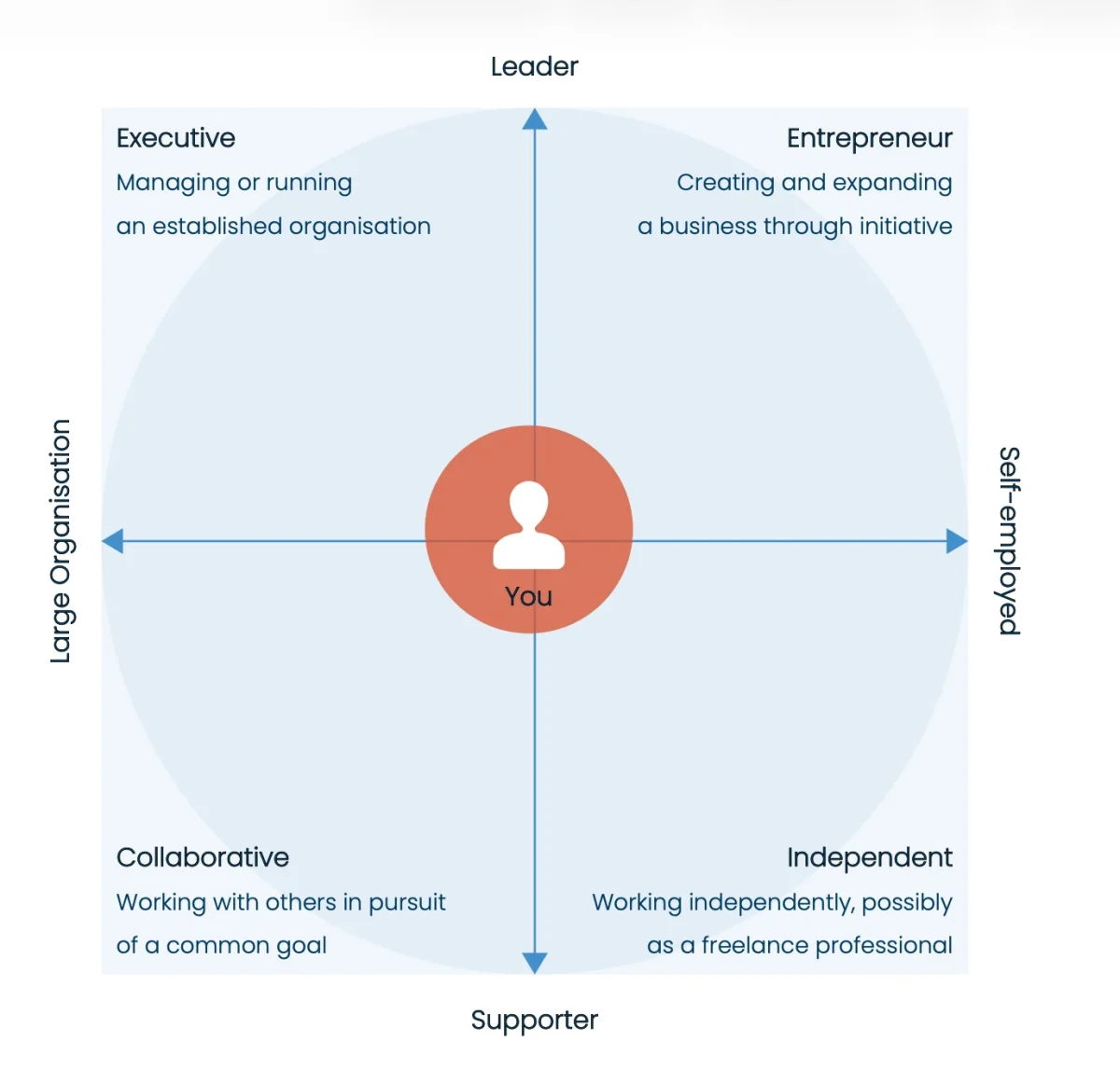 Sample report &mdash; Career Zones quadrant