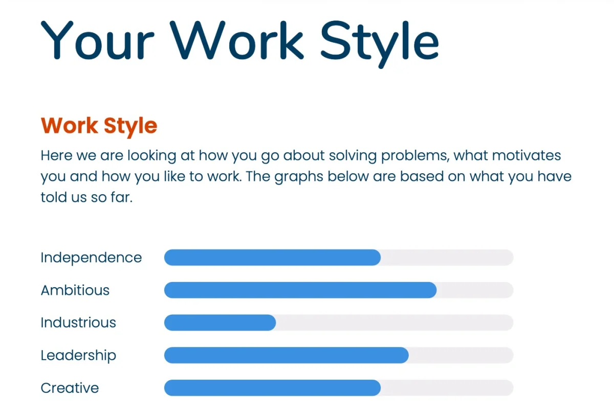 Sample report &mdash; Work Style